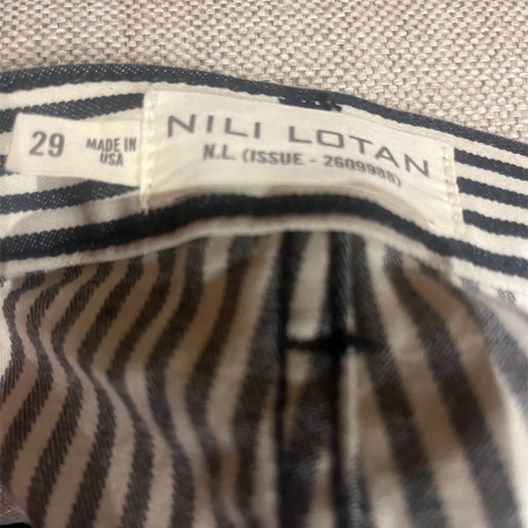 Nili Lotan, The Carpenter denim, size 29, black/white stripe - Picture 3 of 4
